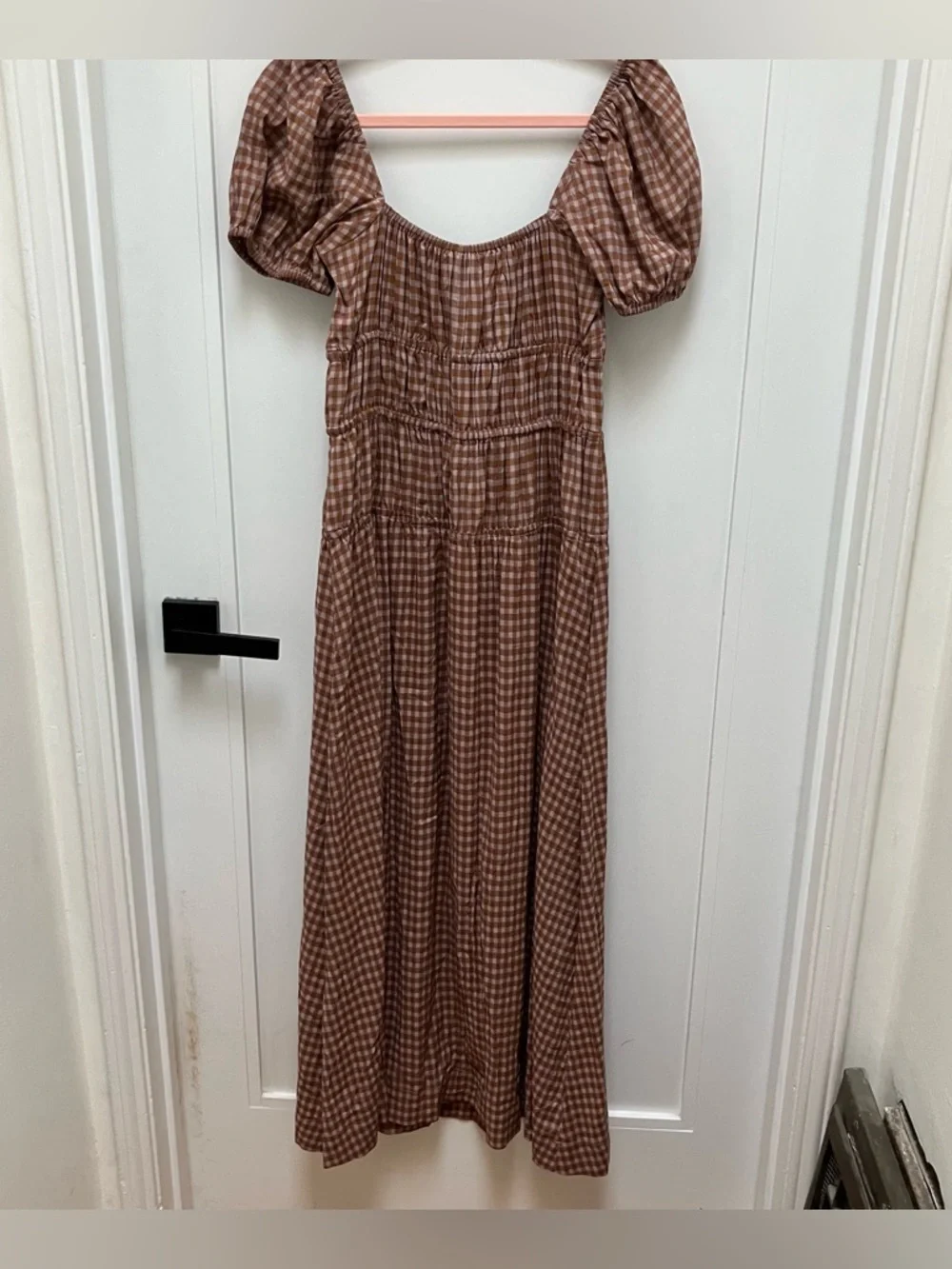Reformation Rhett Midi Dress in Audrie Check - Size 4 - Picture 6 of 13